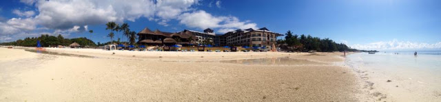 Doljo Beach Panglao Island Bohol Central Visayas Philippines Panorama of Bellevue Resort taken from Doljo Beach Panglao Island Bohol Central Visayas Philippines