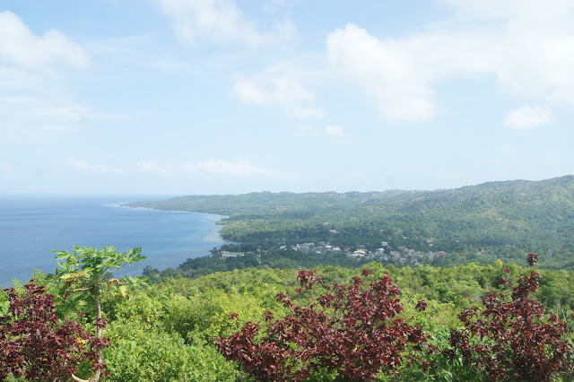 View from the viewing deck of Triad Restaurant and Coffee Shop in Larena Siquijor Philippines