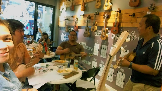 UkeHUB Kafe in Mactan Island Lapulapu City Cebu Philippines Learning to play the ukulele at UkeHUB Kafe in Mactan Island Lapulapu City Cebu Philippines