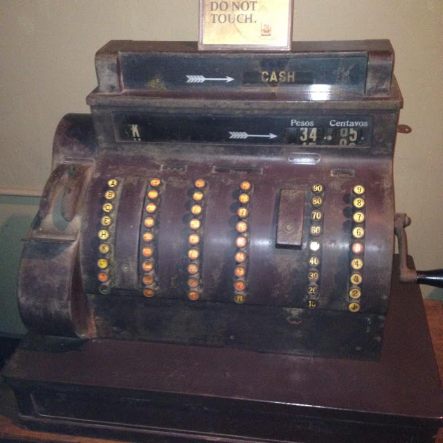 Museo Parian sa Sugbu at the Jesuit House of 1730 in Cebu City Philippines Old cash register at the Jesuit House of 1730